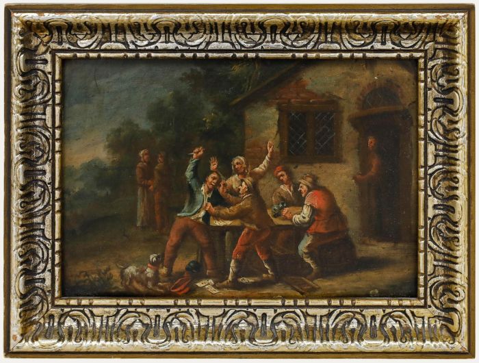 18th Century Oil - Tavern Quarrel