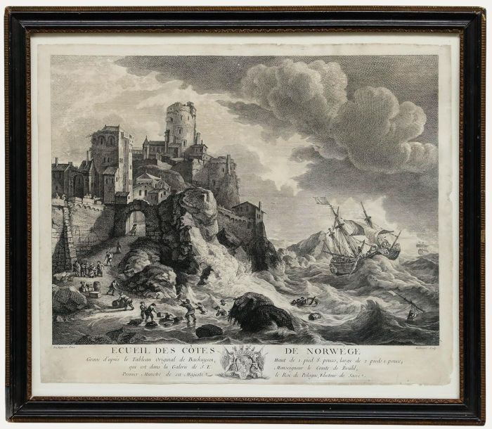 Pierre Maleuvre (1740-1803) - Framed Engraving, Ecueil Des Cotes De Norwege