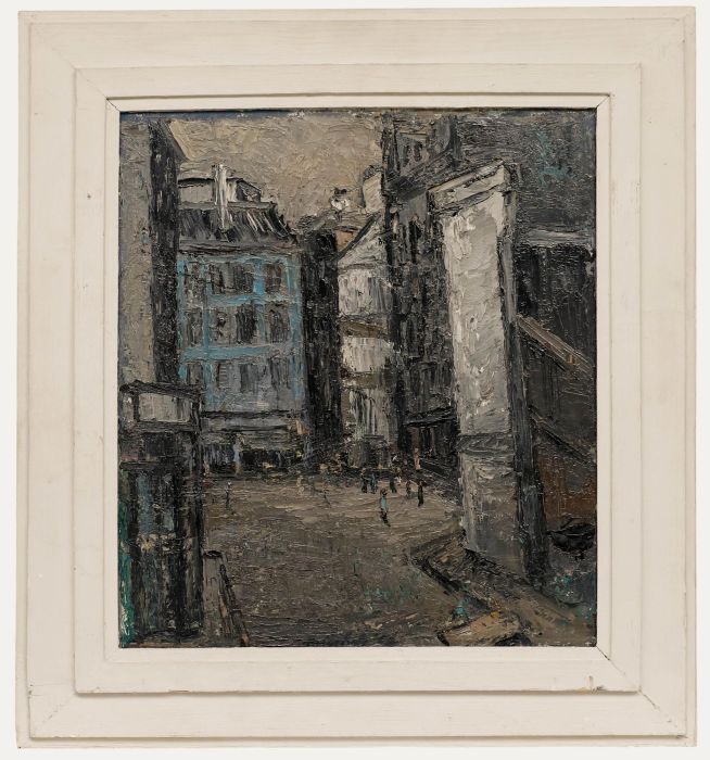 Jan Michiels - Framed Mid 20th Century Oil, Dutch Street Scene