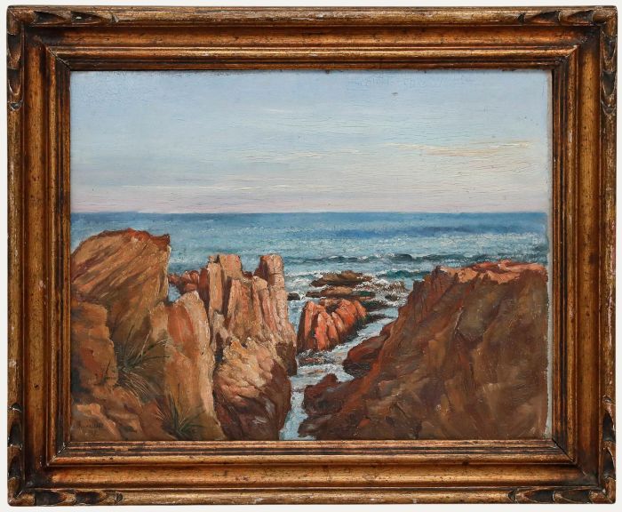 René Alban - 1927 Oil, French Seascape