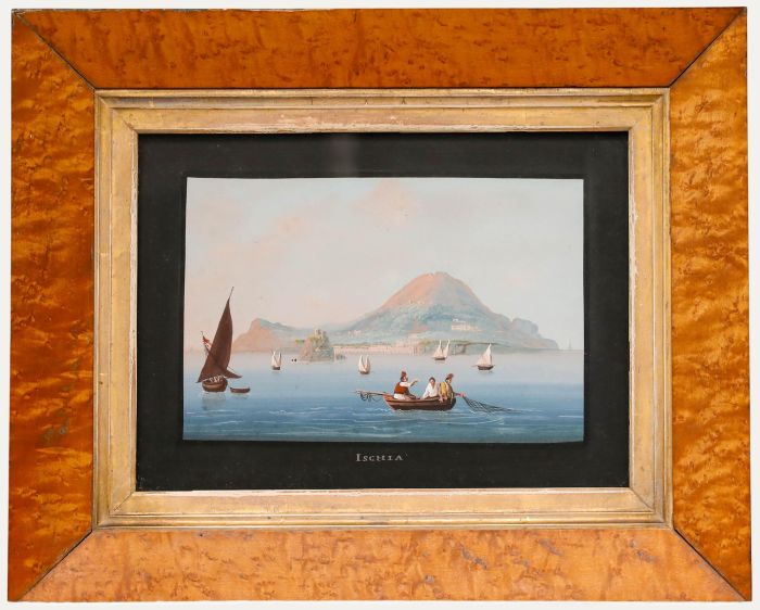Neapolitan School - Framed 19th Century Gouache, Ischia