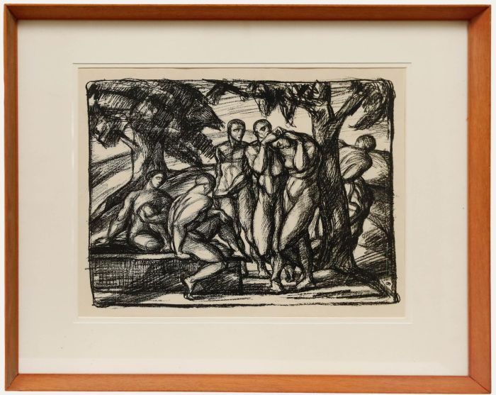 Otto Hettner - Early 20th Century Lithograph, Idyll