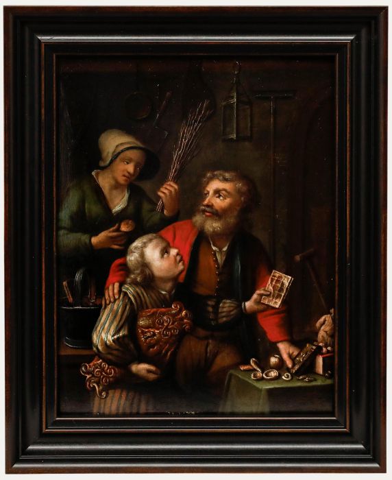 Attributed to Johann Gerlach Lambert - 18th Century Oil, A Family Affair