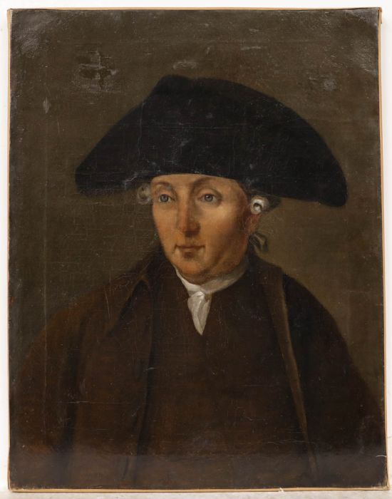 Dutch School - 18th Century Oil, Gentleman in a Tricorne Hat