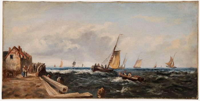 J. Wilson - Late 19th Century Oil, Fishing Boats