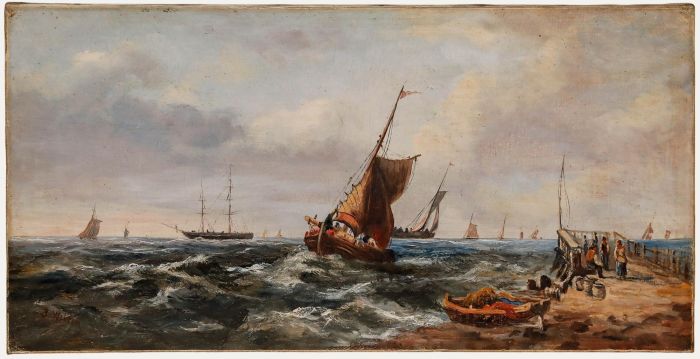 Late 19th Century Oil - Returning Home