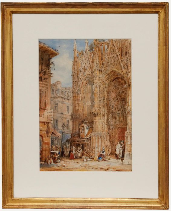 19th Century Watercolour - Market Day