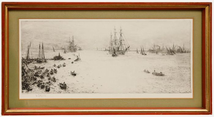 William Lionel Wyllie - Framed 19th Century Etching, The Bay of Naples
