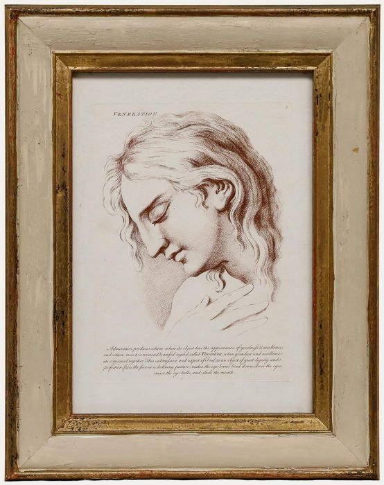 After Charles Le Brun - 18th Century Etching, Veneration