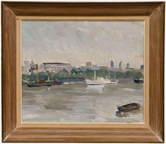 20th Century Oil - View of the Thames