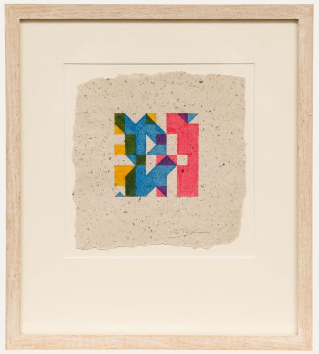 Framed Contemporary Watercolour - Puzzled