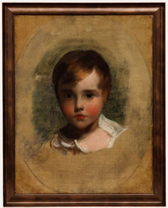 After Sir Thomas Lawrence - 20th Century Oil, Boy with Rosy Cheeks