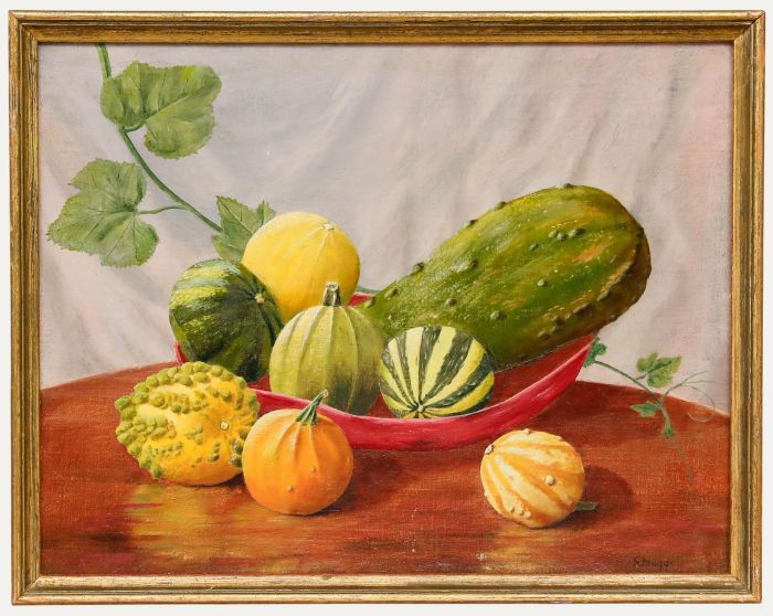 S. Moggs - 20th Century Oil, Gourds and Squashes