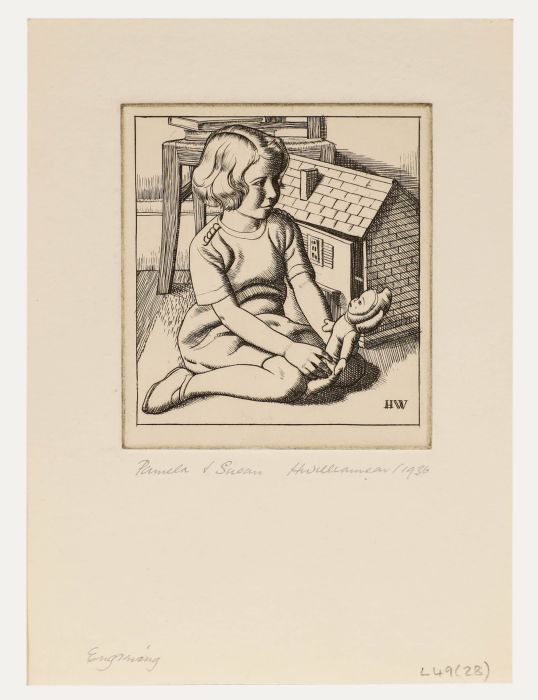 Harold Williamson - 1936 Engraving, Pamela and Susan
