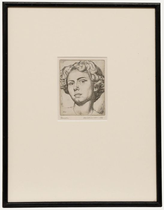 Harold Williamson - Framed Mid 20th Century Etching, Pamela