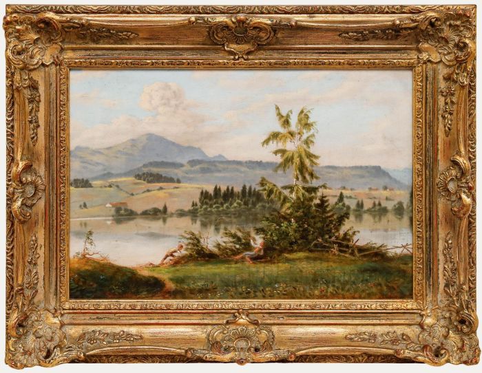 Franz Schuhwerk - Early 20th Century Oil, A Lively Catch