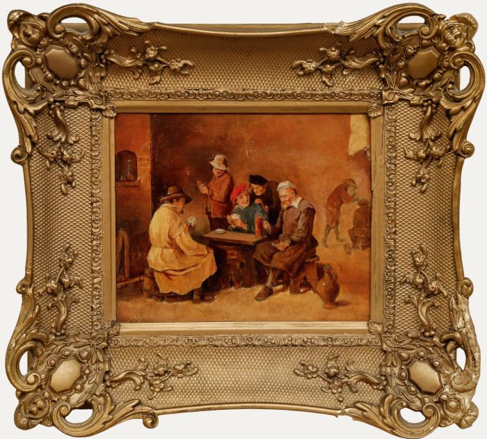 Dutch School - Mid 19th Century Oil, The Card Game