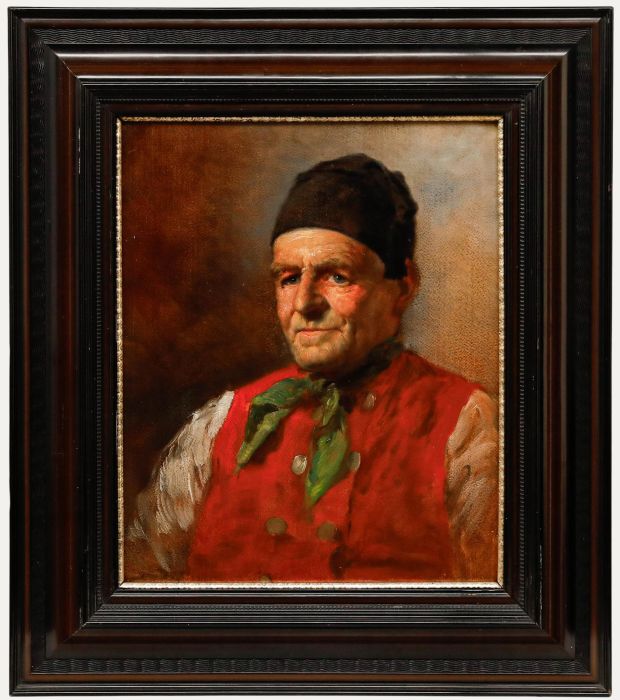 Ludwig Kandler - Early 20th Century Oil, Portrait of a Peasant