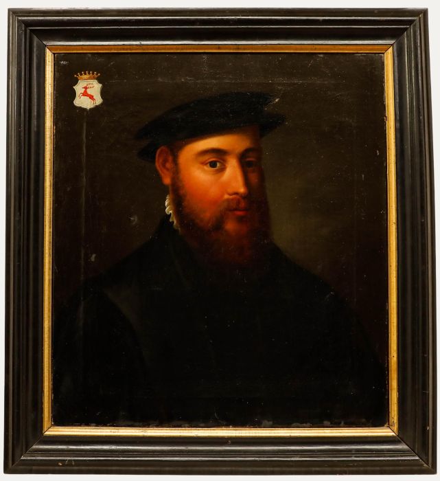 German School - 19th Century Oil, Portrait of Wolf Adam von Hirschberg