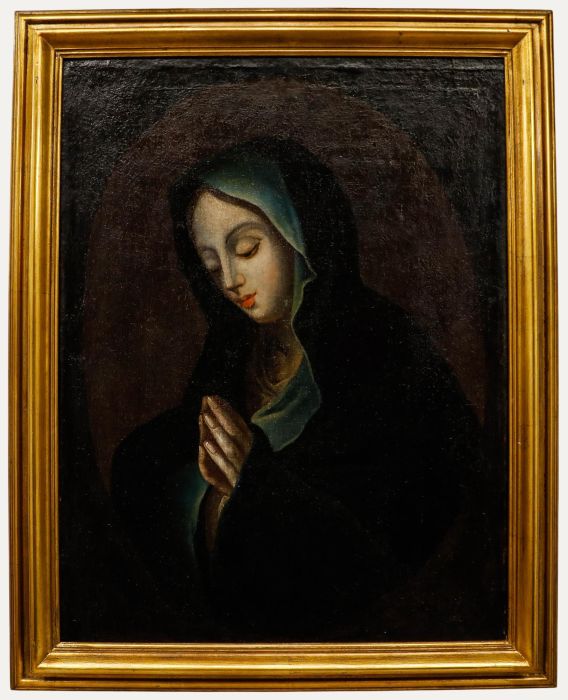 18th Century Oil - Madonna in Prayer
