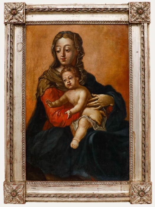 18th Century Oil - Madonna and Child
