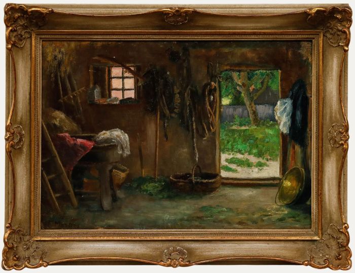 E. Martens - Early 20th Century Oil, Order in the Stable