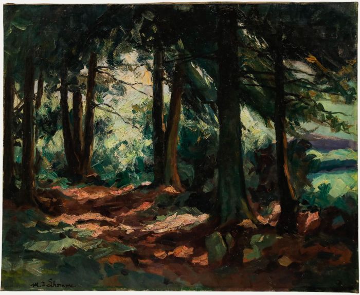 Jean-Modeste Lhomme (1883-1946) - 1929 Oil, The Fir Grove