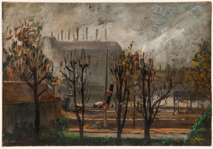 Mid 20th Century Oil - City Rain