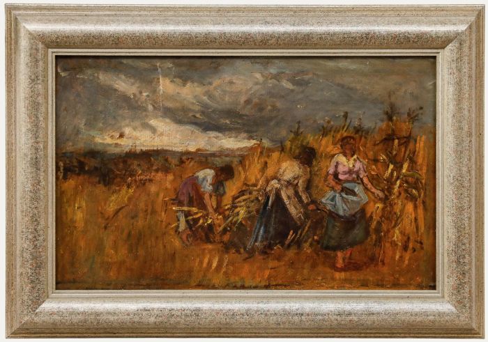 Mid 20th Century Oil - Gathering the Harvest