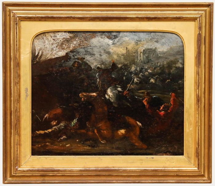18th Century Oil - Charge of the Cavalry