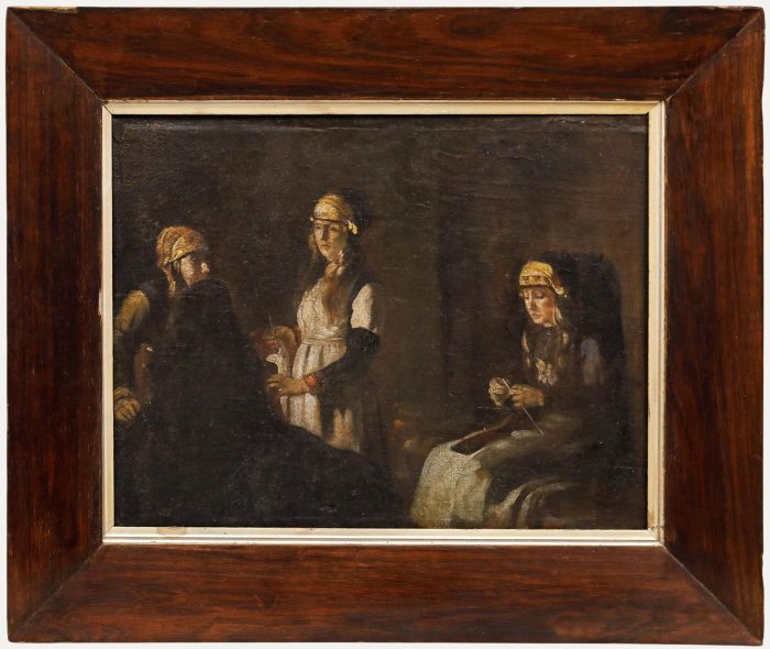 19th Century Oil - The Seamstresses