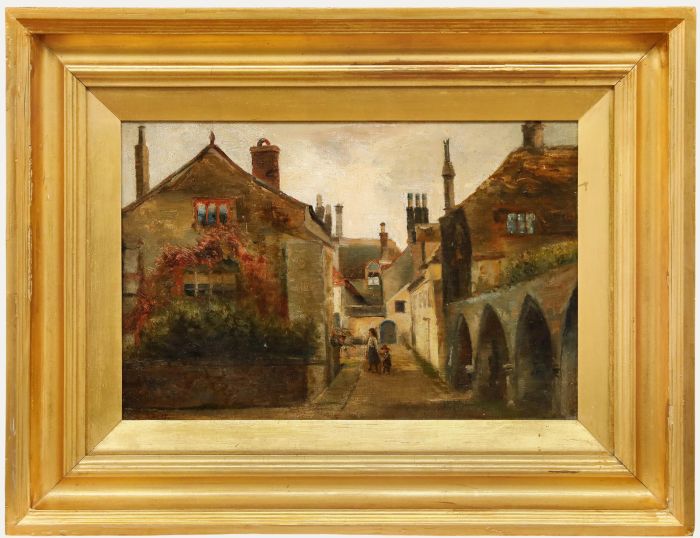 B. Hunt - Late 19th Century Oil, The Alleyway