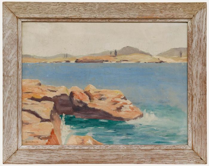 Diedrichs - Framed Mid 20th Century Oil, Botany Bay
