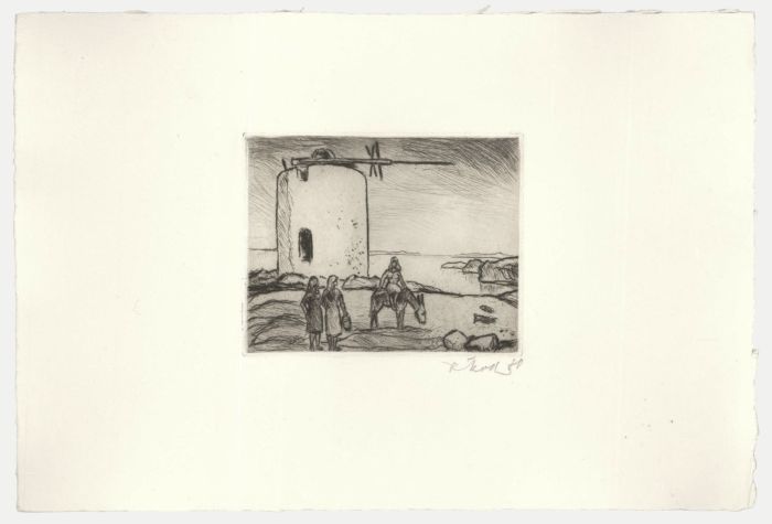 Rudolf Koch (1902-1985) - 20th Century Etching, The Tower