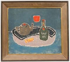 Modernist 20th Century Oil - Tea and Whisky