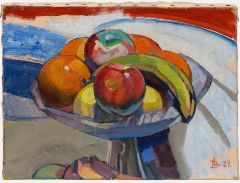 Fauvist French School 1927 Oil - The Fruit Bowl