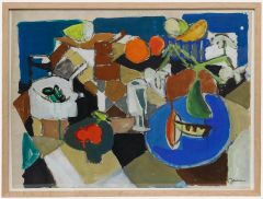 Christian Julia (1921-1991) - Mid 20th Century Gouache, Eclectic Still Life