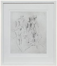 Andre Bockholdt - Modernist 20th Century Etching, Male Nude in Various Poses