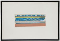 Modernist 1973 Aquatint - Please Stand Behind the Yellow Line