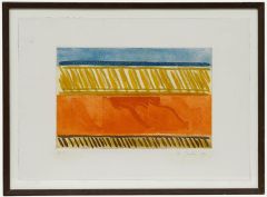 Modernist 1974 Aquatint - On the Platform