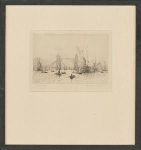 Rowland Langmaid RA (1897-1956) - Signed & Framed Original Etching, Tower Bridge