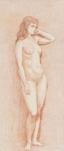 Attrib. George Hodgson (1847-1921) - Early 20th Century Sanguine, Nude