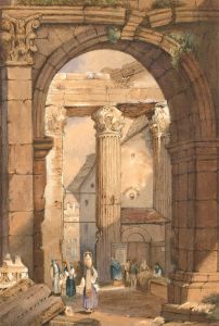 19th Century Watercolour - Historic Ruins