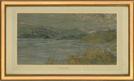 Osmond Hick Bissell ARWA PS - Mid 20th Century Pastel, Mountainous Landscape