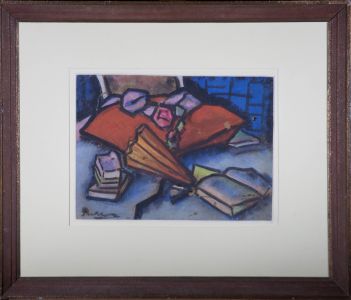 Framed 20th Century Gouache - Geometric Still Life