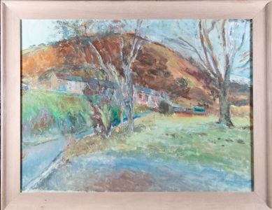 Edward Lewis (1936-2018) - Signed & Framed Contemporary Oil, Morning Landscape