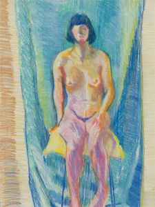 Joyce Moore - Contemporary Pastel, Seated Nude