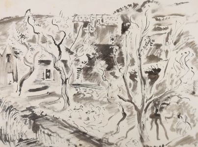 Walter Hoefner (1903-1968) - 1935 Watercolour, Street in Dalmatia