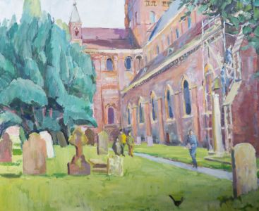 Pamela Chard (1926-2003) - 20th Century Oil, The Graveyard