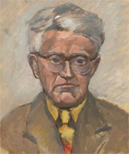 Barbara Doyle (b.1917) - Contemporary Oil, A Serious Man